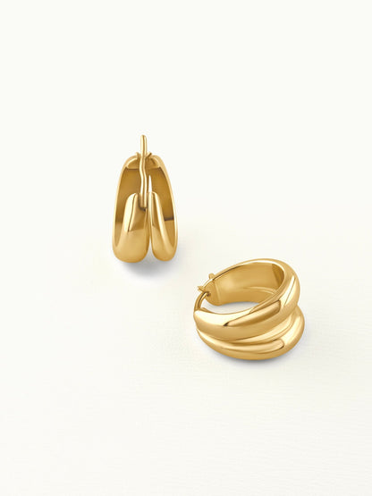 Lital Double Hoop EarringsEarringsAplós Studio